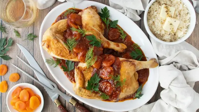 'Video thumbnail for This Elevated Russian Chicken Gives Apricots The Spotlight'