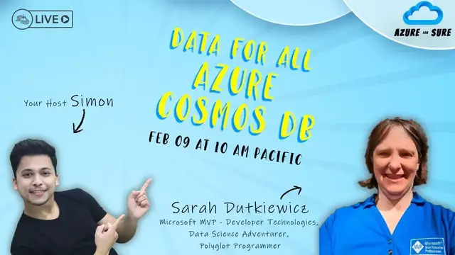 Video thumbnail for Data for All - Azure Cosmos DB - Azure for Sure - S2 - Ep. 2