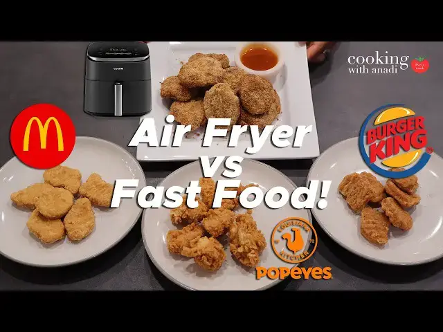 Video thumbnail for Homemade Air Fryer Nuggets DESTROY Fast Food?! (Blind Taste Test)