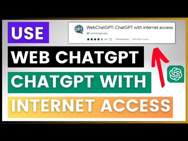 Video thumbnail for How To Install & Use WebChatGPT - ChatGPT With Internet Access?