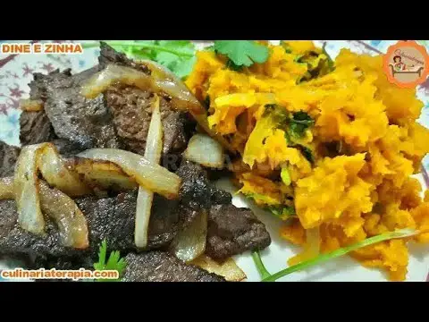 Video thumbnail for Quibebe Purê Rústico de Abóbora e Tirinhas de Alcatra Aceboladas Igual a Comida de Buteco