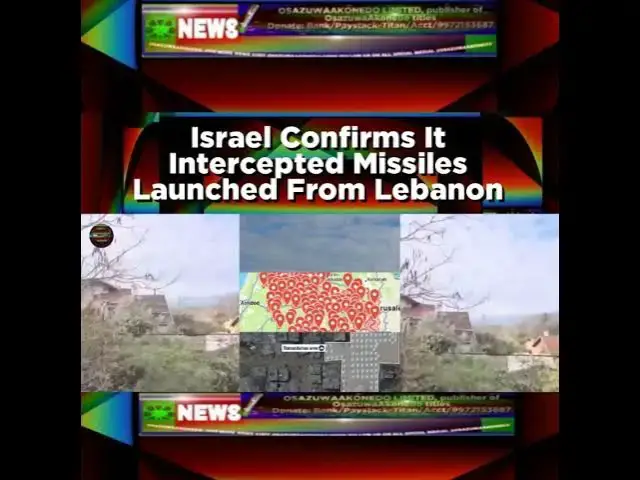 Video thumbnail for Israel Confirms It Intercepted Missiles Launched From Lebanon