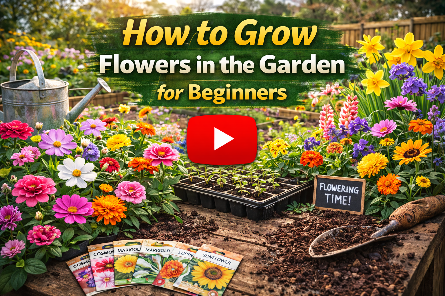 Video thumbnail for How to Grow Flowers in the Garden for Beginners