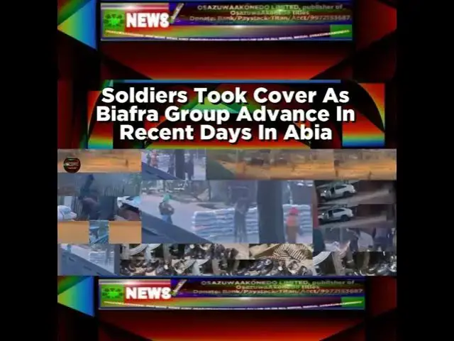 Video thumbnail for Soldiers Took Cover As Biafra Group Advance In Recent Days In Abia