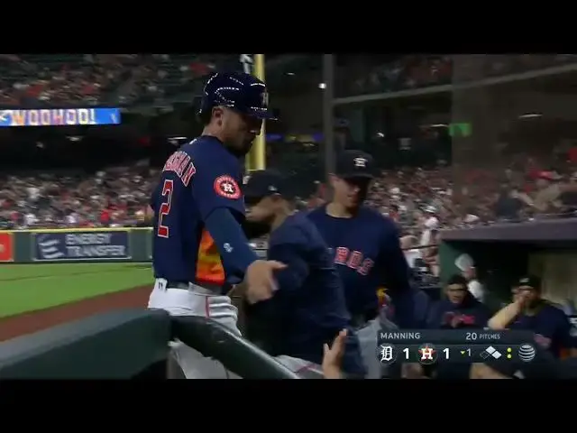 'Video thumbnail for Kyle Tucker SMACKS a RBI Single, Scoring Alex Bregman! | Houston Astros | 4/4/2023'