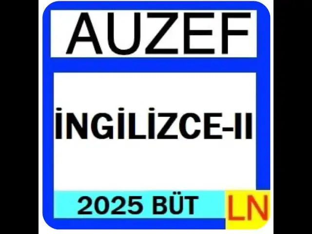 Video thumbnail for Auzef İngilizce - 2 2024 - 2025 Bütünleme Soruları