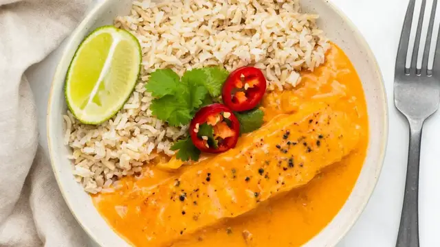 'Video thumbnail for Thai-Inspired Salmon Curry Recipe'