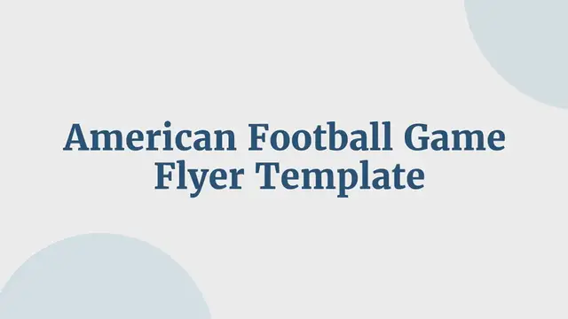 Video thumbnail for American Football Game Flyer Template