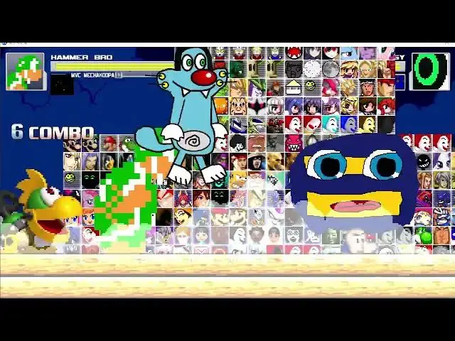 Video thumbnail for MUGEN Battle #6 Hammer Bro/Mechakoopa Boggy B Worm/Slpaat Vs Oggy/Mugen Imt Blue & Green/Hal/Pocoyo