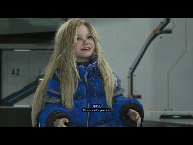 Video thumbnail for Pragmata - 2. Shelter: Hugh and Diana Meet Cabin at The Shelter Cutscene | Shelter Level Message