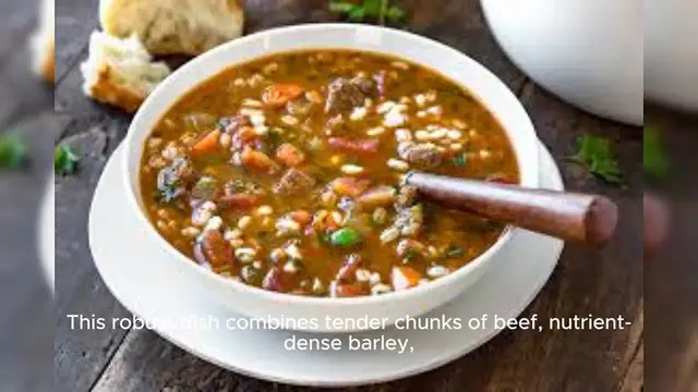 Video thumbnail for Beef Barley Soup