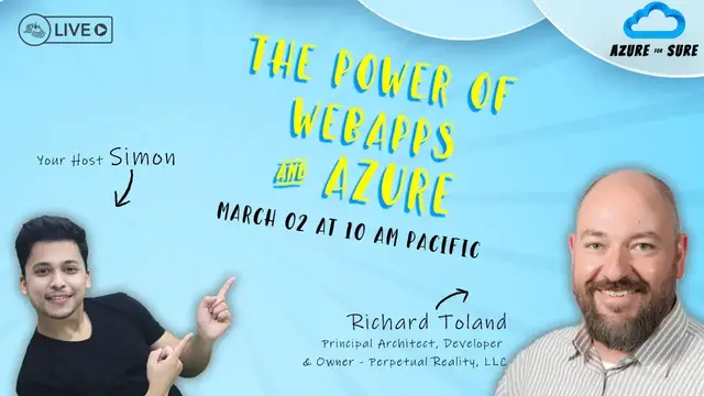 Video thumbnail for The Power of WebApps and Azure - Azure for Sure - S2 - Ep. 5