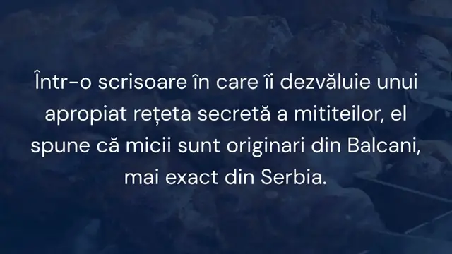 Video thumbnail for Rețeta autentică de mici descoperită într-o scrisoare istorică de peste 100 de ani