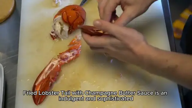 'Video thumbnail for Fried lobster tail with champagne butter sauce '