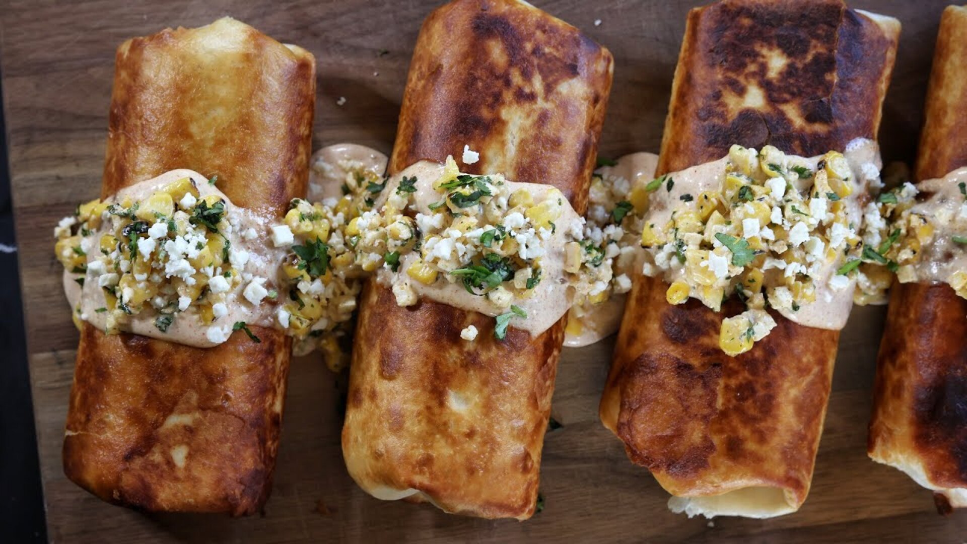 Video thumbnail for Esquites Rice Chimichangas Recipe