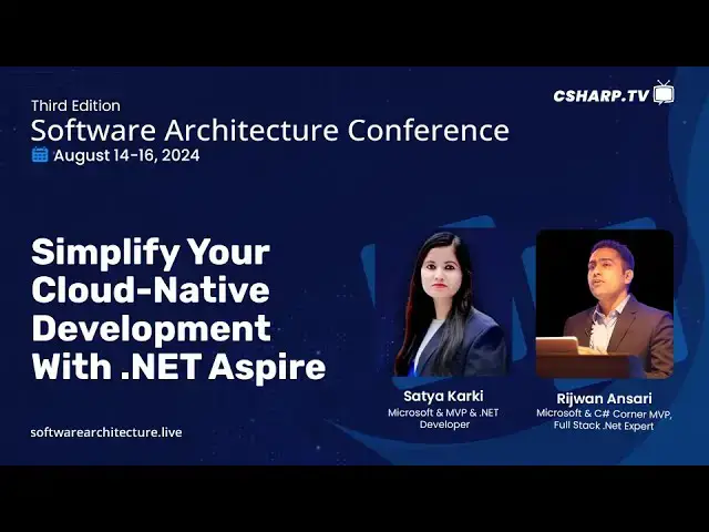 'Video thumbnail for Simplify Your Cloud-Native Development With .NET Aspire | Software Architecture Conference'