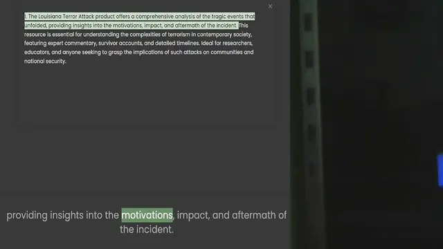 Video thumbnail for 1. The Louisiana Terror Attack product offers a comprehensive analysis of the tragic events that unfolded, providing insights into the motivations, impact, and aftermath of the incident. This resource is essential for understanding the co