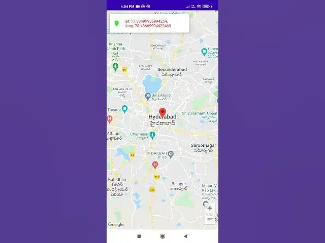 Video thumbnail for #JetpackCompose, #JetpackGoogleMaps, Fetch Current Location Form the Maps while moving the camera