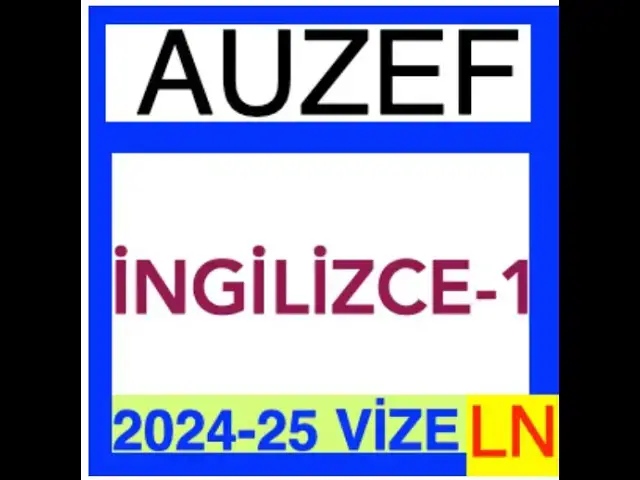 Video thumbnail for Auzef İngilizce - 1 2024 - 2025 Vize Soruları