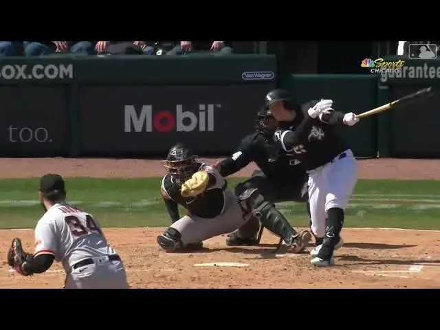 'Video thumbnail for Andrew Vaughn SMACKS a RBI Single! | Chicago White Sox | 4/6/2023'