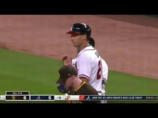 'Video thumbnail for Matt Olson DRIVES a RBI Single, Scoring Orlando Arcia! | Atlanta Braves | 4/6/2023'