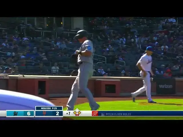 'Video thumbnail for Bryan De La Cruz SLAPS a RBI Sacrifice-Fly! | Miami Marlins | 4/9/2023'