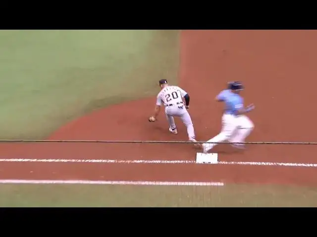 'Video thumbnail for Javier Baez MAKES a Long Throw to Get the Runner Out! | Detroit Tigers | 4/2/2023'