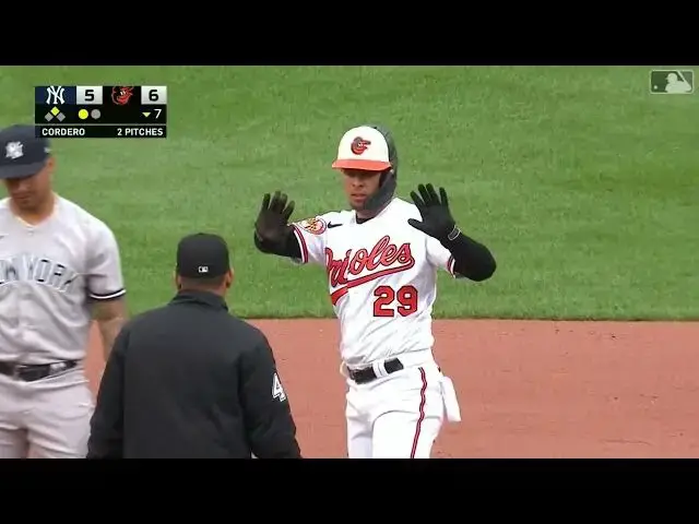 'Video thumbnail for Ramon Urias SMACKS a RBI Double, Scoring Ryan Mountcastle! | Baltimore Orioles | 4/7/2023'