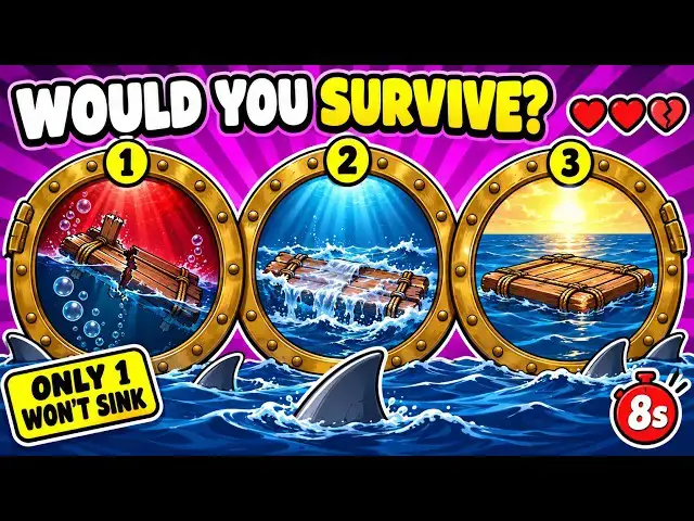 Video thumbnail for Would You Survive Being Stranded at Sea? 🌊 20 Choices, 3 Lives (Survival Quiz Ep. 2)