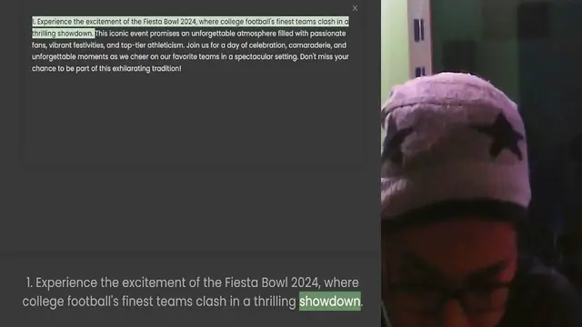 Video thumbnail for 1. Experience the excitement of the Fiesta Bowl 2024, where college football's finest teams clash in a thrilling showdown. This iconic event promises an unforgettable atmosphere filled with passionate fans, vibrant festivities, and top-ti