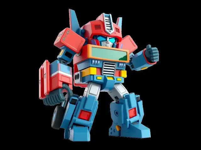 'Video thumbnail for transformers 3D rendering of a cartoon character'