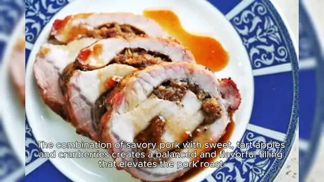 Video thumbnail for Apple Cranberry Stuffed Pork Roast