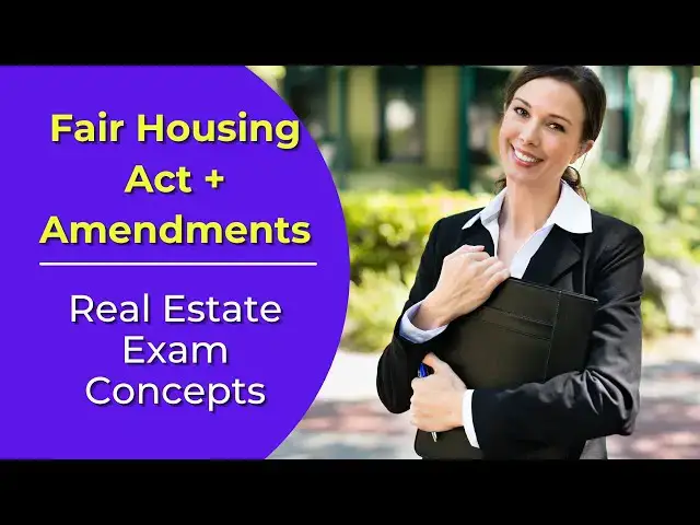 'Video thumbnail for Fair Housing Act + Amendments: Real estate license exam questions.'