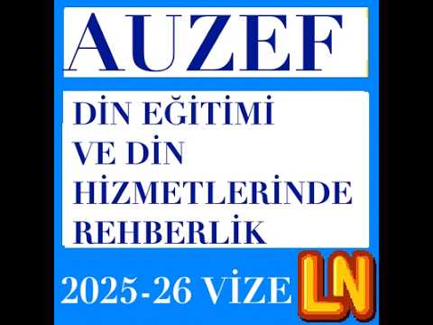 Video thumbnail for Din Eğitimi ve Din Hizmetlerinde Rehberlik 2025-2026 Vize Soruları
