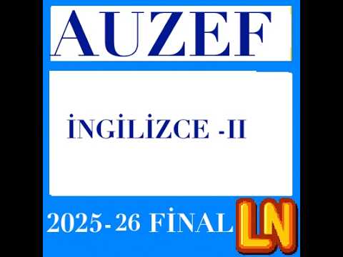 Video thumbnail for Yabancı Dil II 2025-2026 Final Soruları