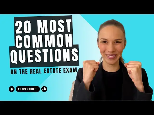Video thumbnail for FIRST-TIME Pass: 20 Most Common Questions on the Real Estate Exam (2024)