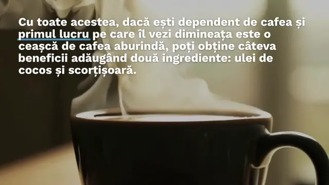Video thumbnail for Obișnuiești să bei cafea pe stomacul gol? Adaugă aceste două ingrediente: metabolismul crește si grăsimea din talie dispare