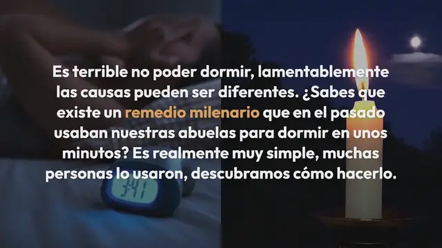 Video thumbnail for Un antiguo remedio natural para dormir rápido: te duermes a los pocos minutos