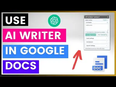 'Video thumbnail for How To Use An AI Writer In Google Docs?'