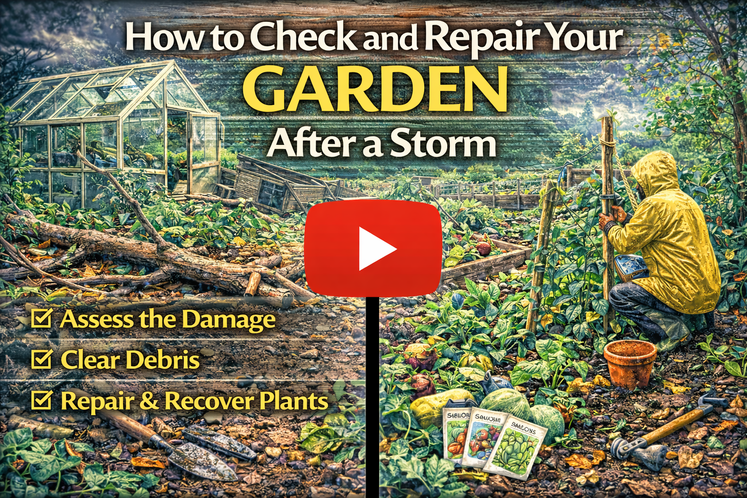 Video thumbnail for How to Check and Repair Your Garden After a Storm