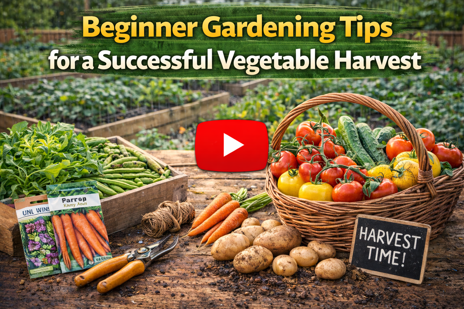 Video thumbnail for Beginner Gardening Tips for a Successful Vegetable Harvest