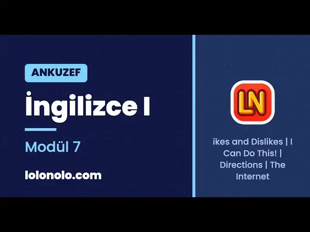 Video thumbnail for Ankuzef İngilizce I Modül 7 Deneme Sınavı