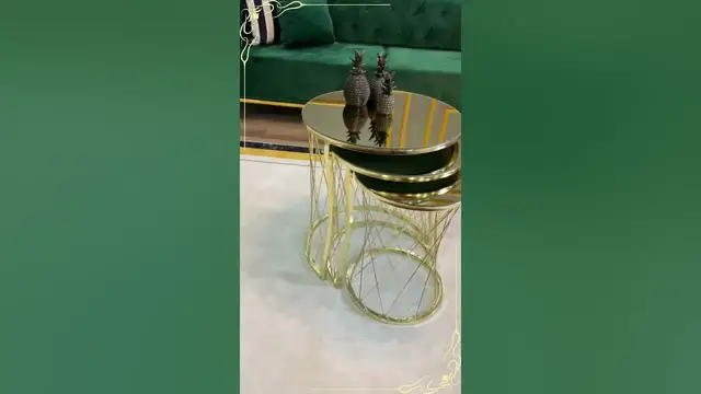 Video thumbnail for Leggy Gold Triple Coffee Table | Furniture #shorts