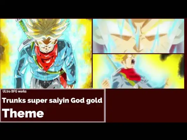 'Video thumbnail for Future Trunks super saiyin god gold theme'