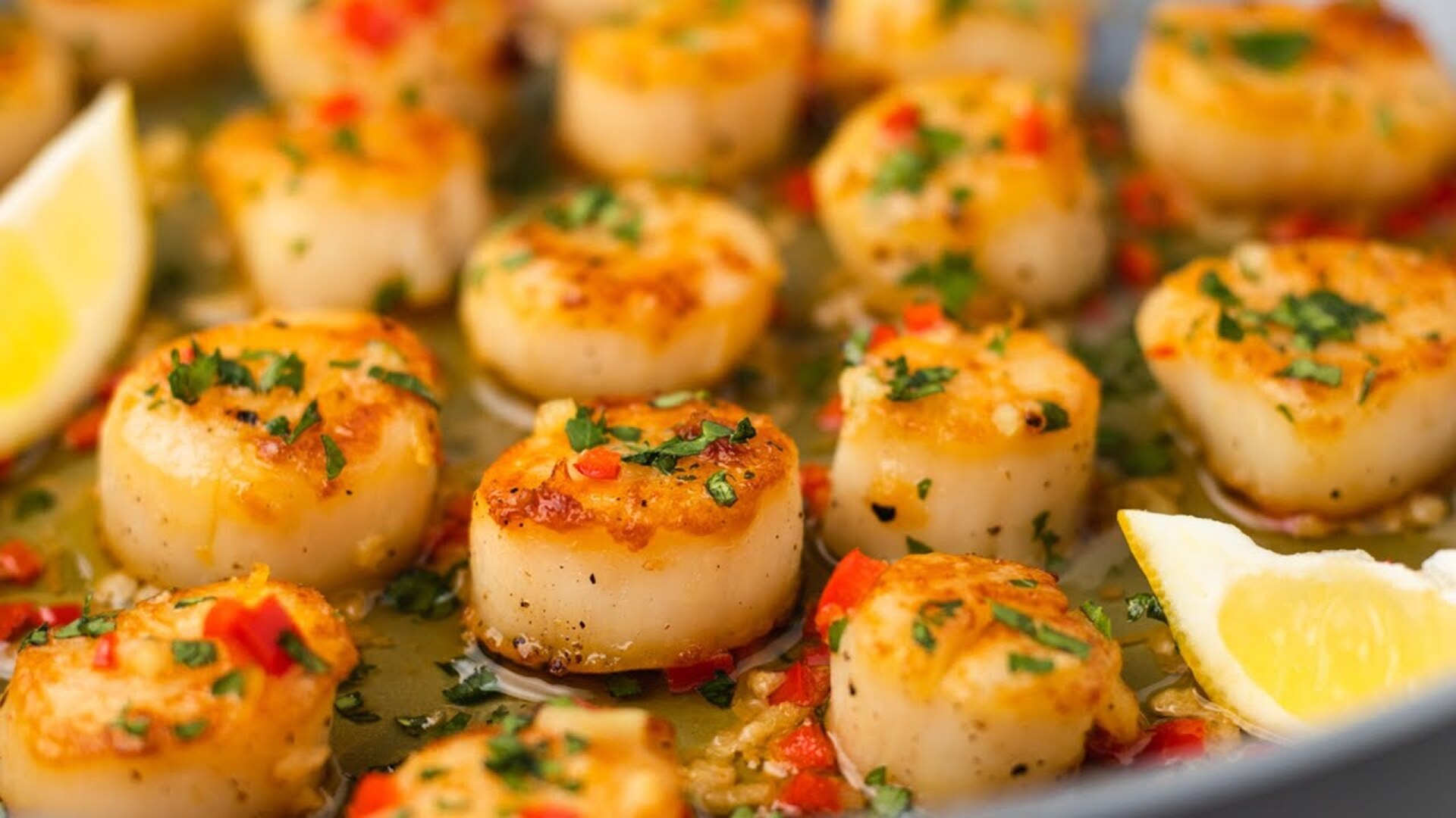 Video thumbnail for Classic Seared Scallops With Chile Garlic Butter Recipe