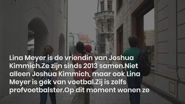 Video thumbnail for Lina Meyer de vriendin van Joshua Kimmich: