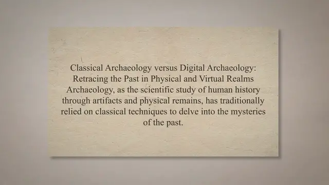 Video thumbnail for Classical archaeology versus digital archaeology