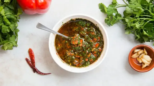 Video thumbnail for Copycat Chipotle Red Chimichurri Recipe