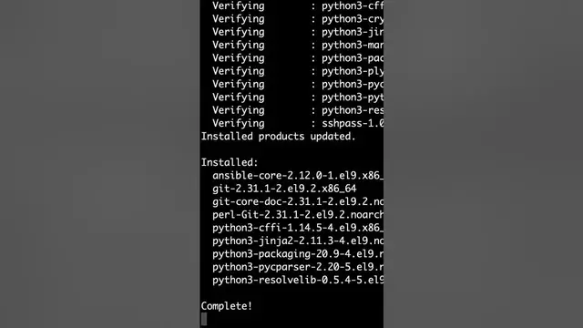 Video thumbnail for #shorts How to install Ansible in CentOS 9 Stream - Ansible install #ansible #installation #linux