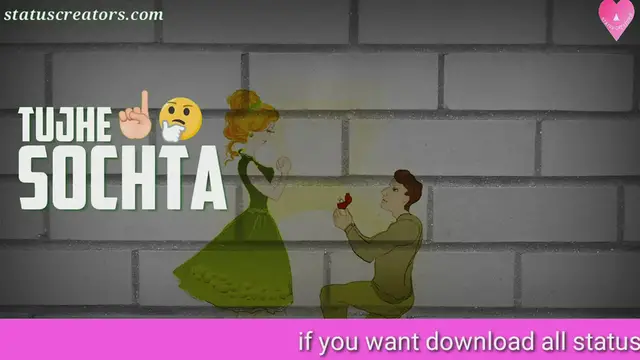 Video thumbnail for Tujhe sochta hoon lyrics status video